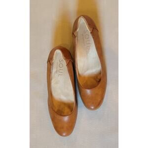 Soul by Naturalizer "About Time" Gingerbread Brown Wedge Pump - Women's Size 9.5